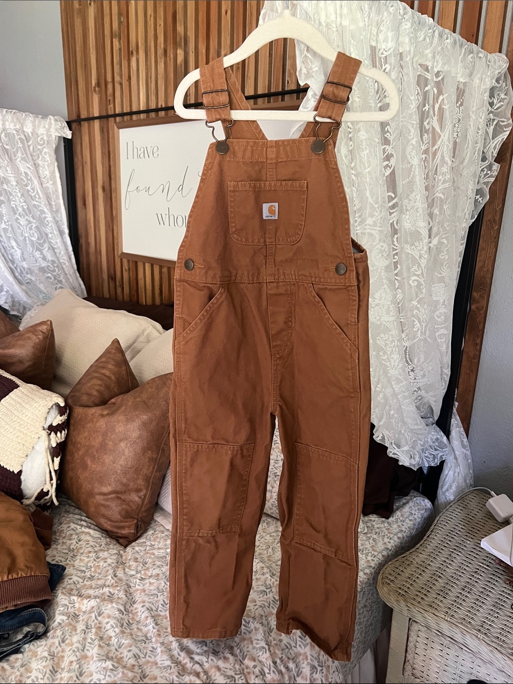 Carhartt Kids Rust Brown Workwear Overalls